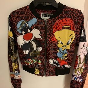 Moschino cropped jacket in size S